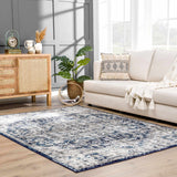 Hauteloom Buenaventura SMNCBUENBA1 Navy Machine Made Polypropylene Rug