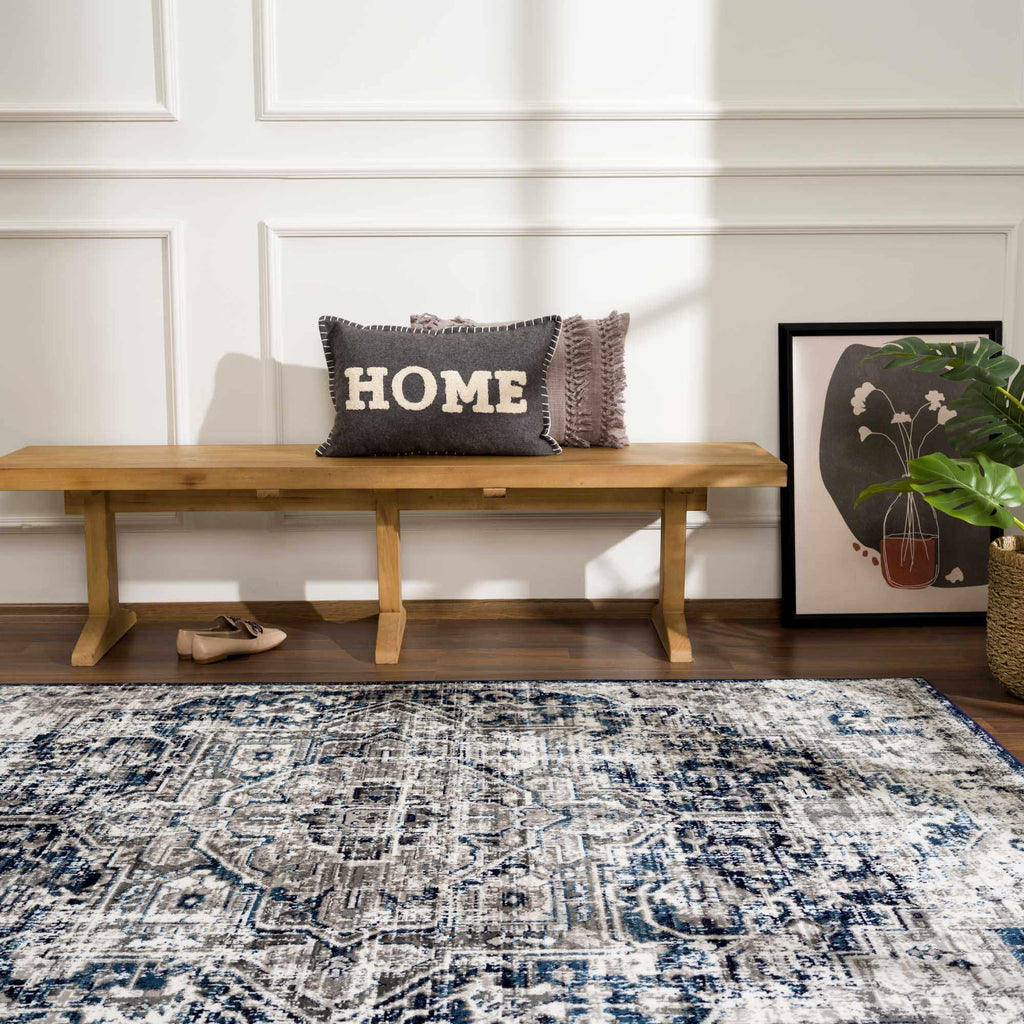 Hauteloom Buenaventura SMNCBUENBA1 Navy Machine Made Polypropylene Rug