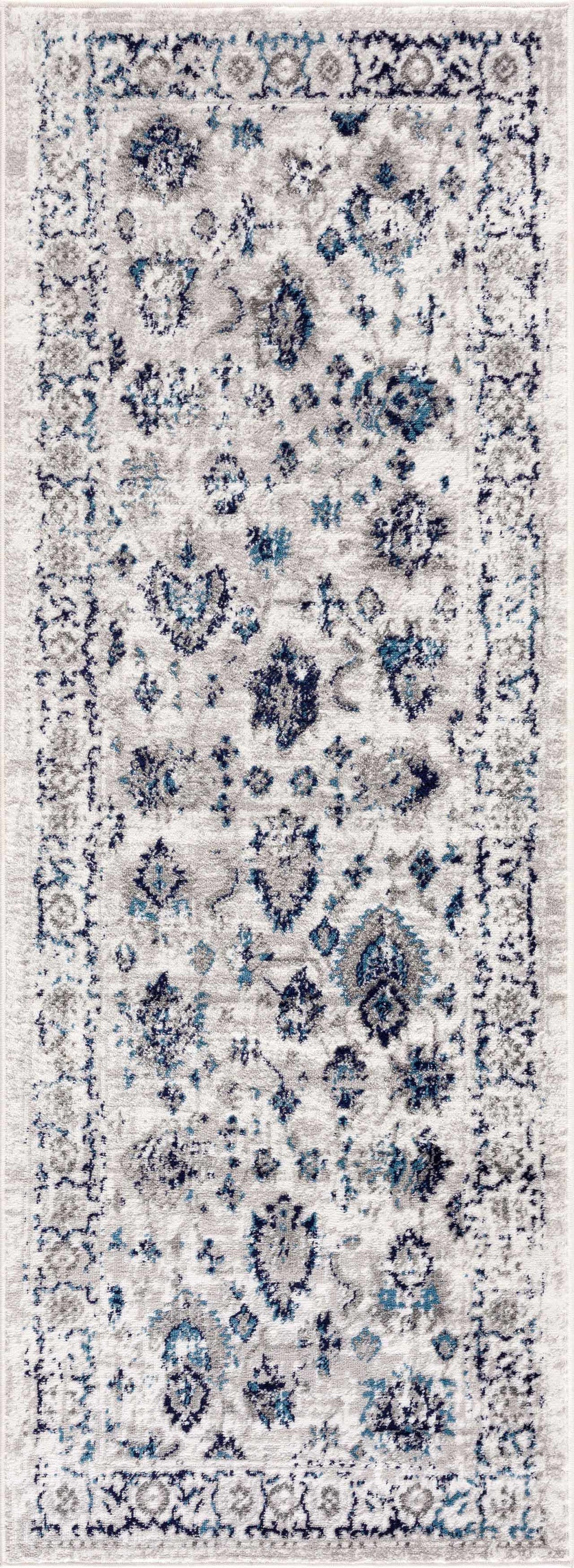 Hauteloom Duena SMNCDUENAA1 Light Gray Machine Made Polypropylene Rug