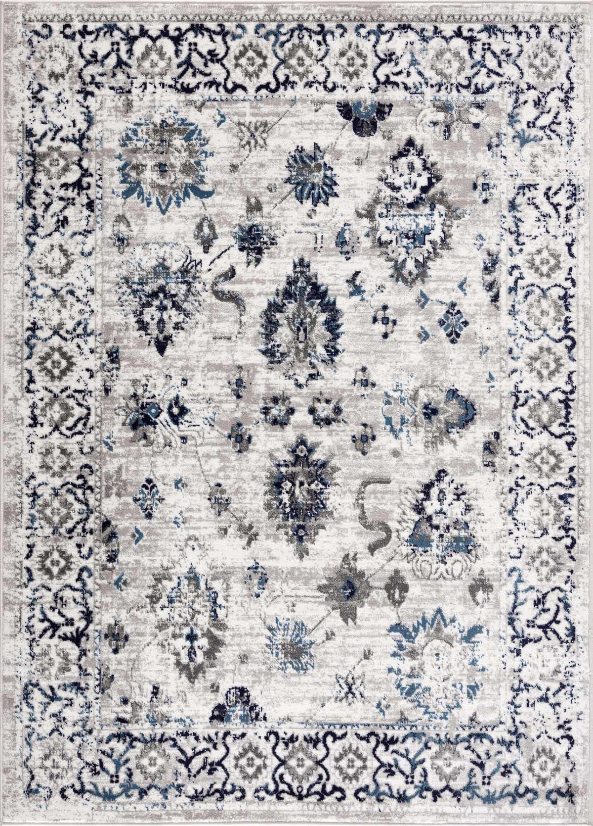 Hauteloom Duena SMNCDUENAA1 Light Gray Machine Made Polypropylene Rug
