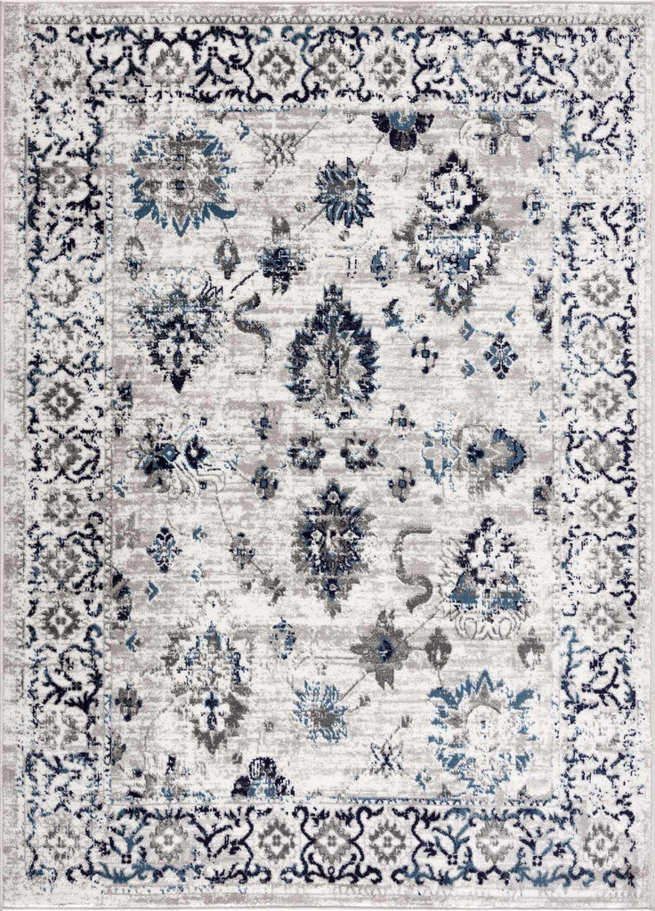 Hauteloom Duena SMNCDUENAA1 Light Gray Machine Made Polypropylene Rug