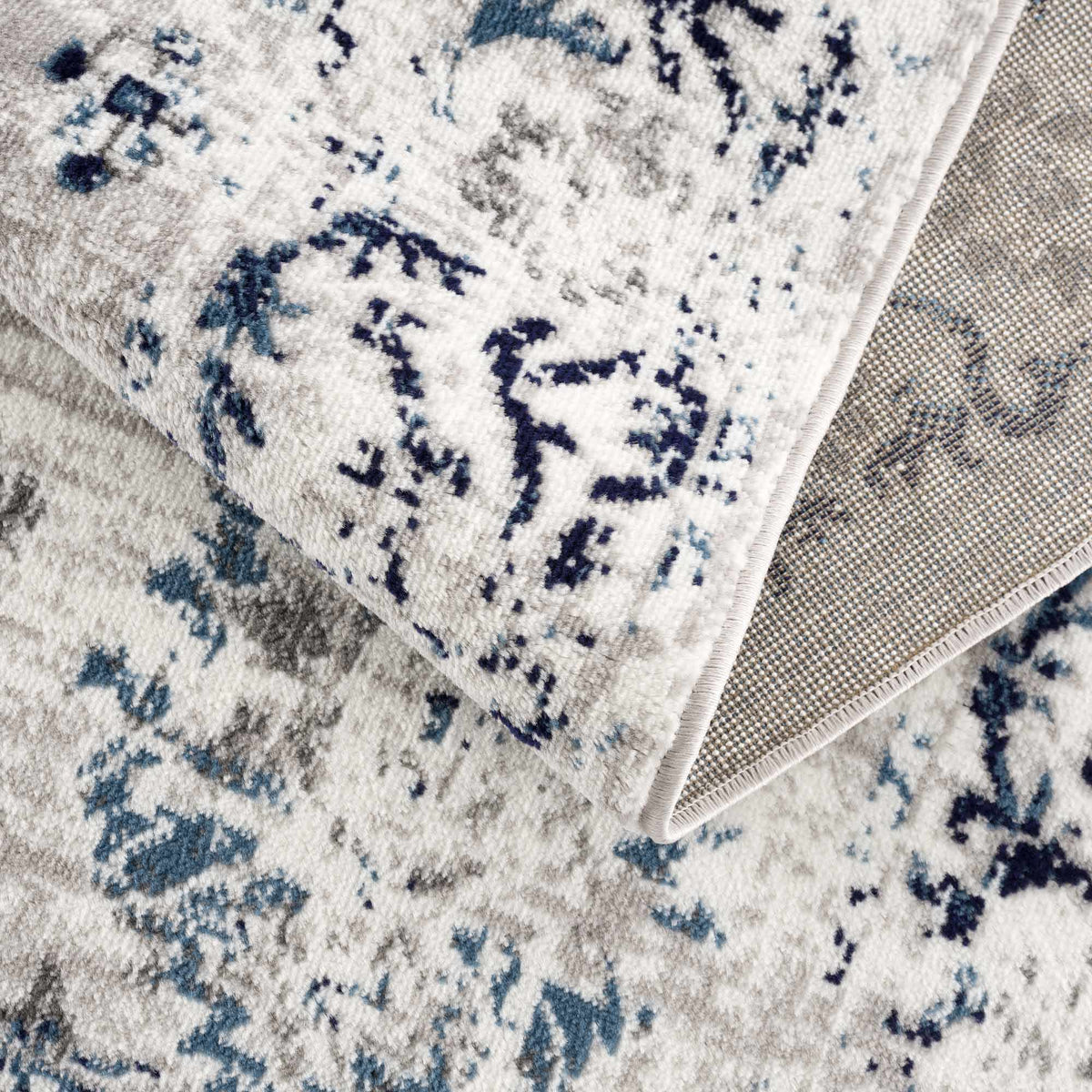Hauteloom Duena SMNCDUENAA1 Light Gray Machine Made Polypropylene Rug