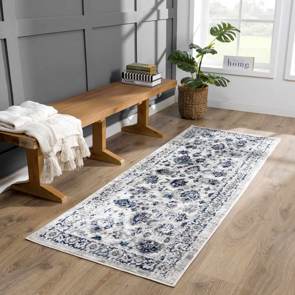 Hauteloom Duena SMNCDUENAA1 Light Gray Machine Made Polypropylene Rug