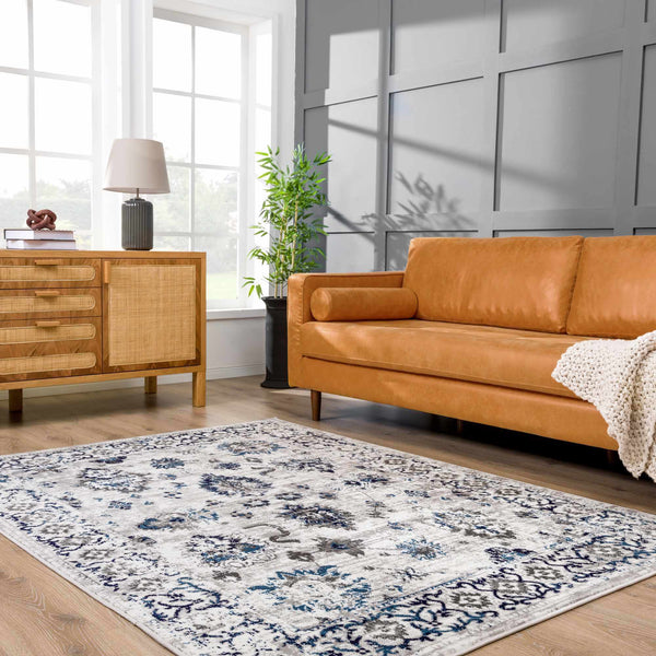 Hauteloom Duena SMNCDUENAA1 Light Gray Machine Made Polypropylene Rug