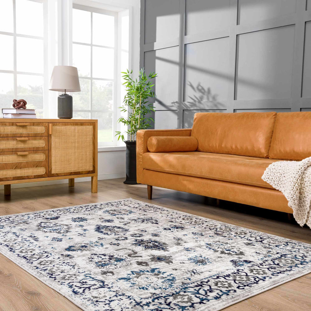 Hauteloom Duena SMNCDUENAA1 Light Gray Machine Made Polypropylene Rug