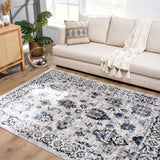 Hauteloom Duena SMNCDUENAA1 Light Gray Machine Made Polypropylene Rug