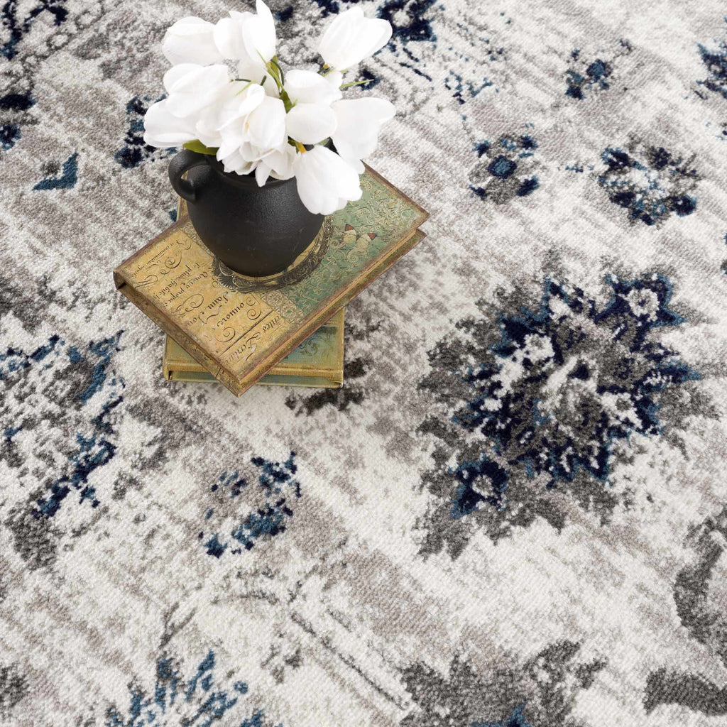 Hauteloom Duena SMNCDUENAA1 Light Gray Machine Made Polypropylene Rug