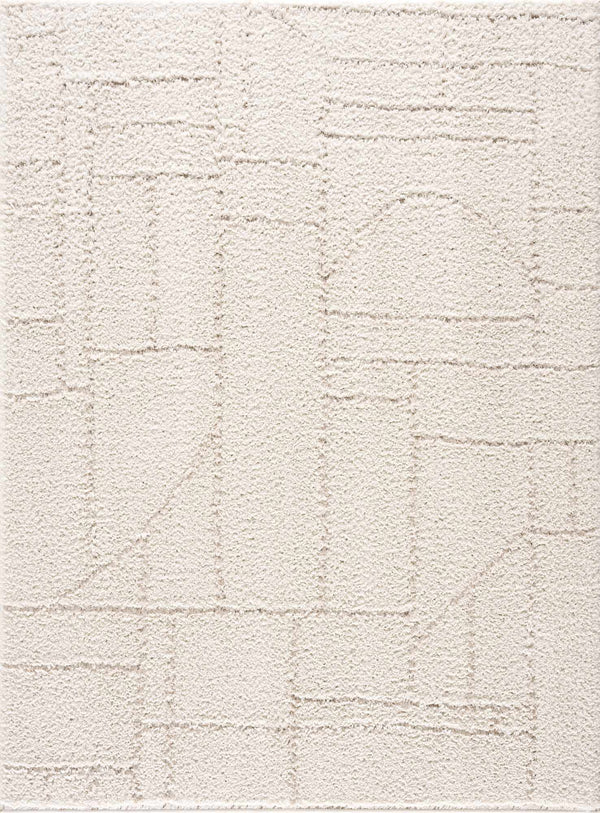 Hauteloom Andia HMSGANDIAA2 Cream Machine Made Polyester Rug