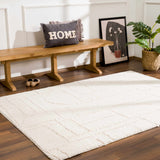 Hauteloom Andia HMSGANDIAA2 Cream Machine Made Polyester Rug