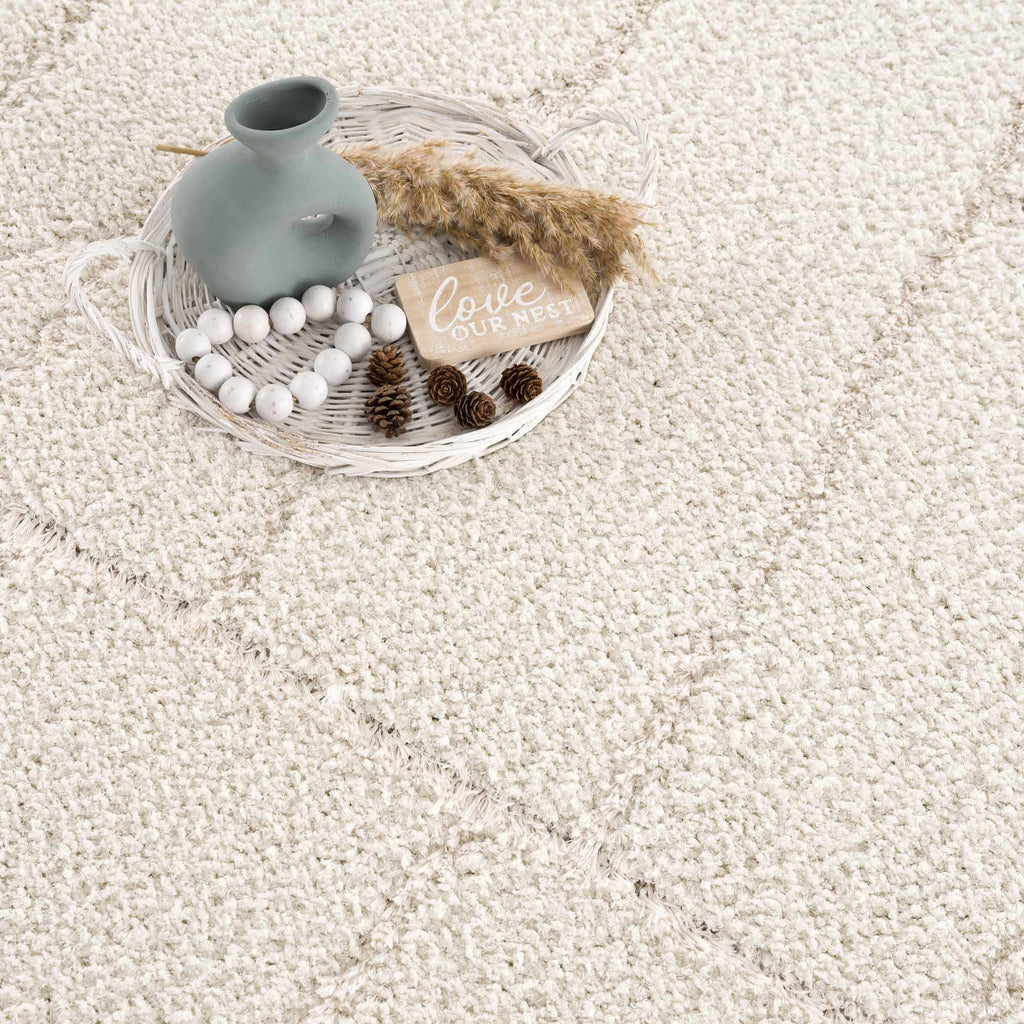 Hauteloom Andia HMSGANDIAA2 Cream Machine Made Polyester Rug