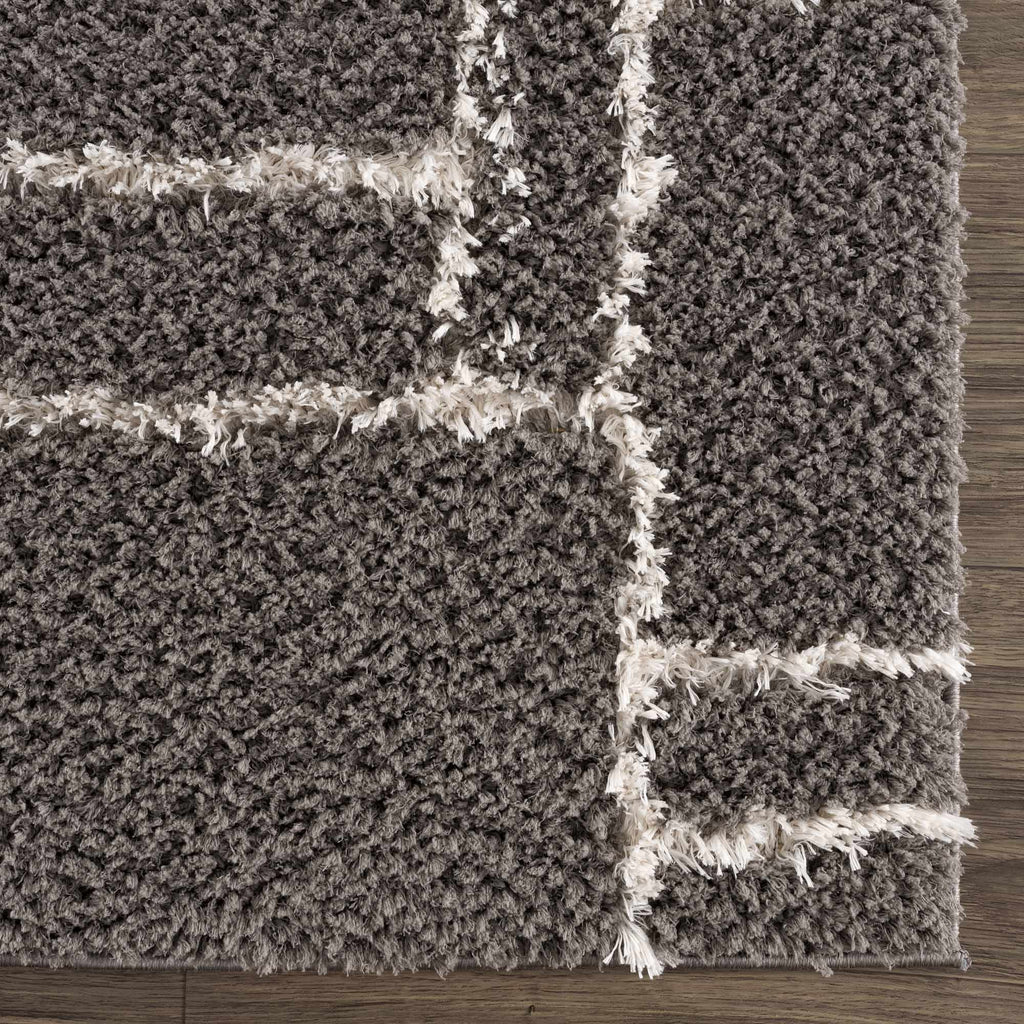 Hauteloom Andia HMSGANDIAA3 Gray Machine Made Polyester Rug