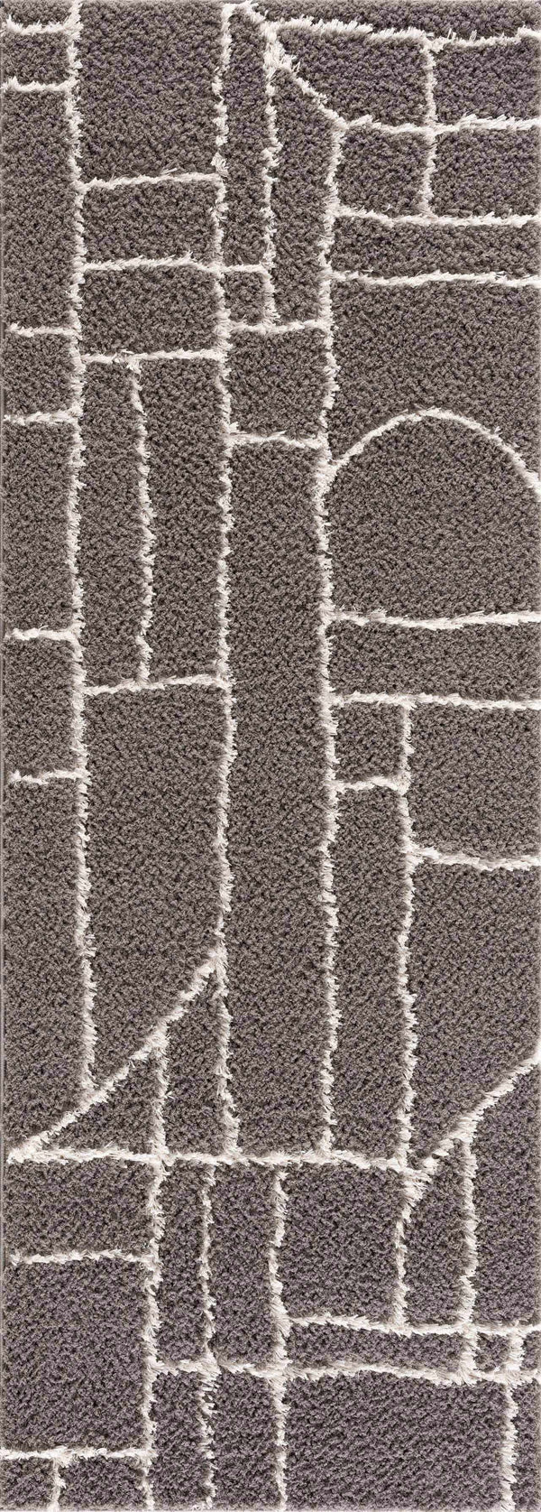 Hauteloom Andia HMSGANDIAA3 Gray Machine Made Polyester Rug