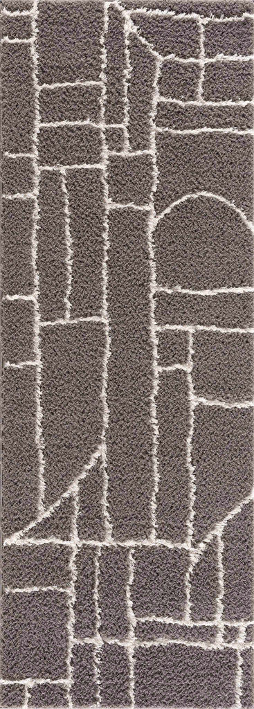 Hauteloom Andia HMSGANDIAA3 Gray Machine Made Polyester Rug