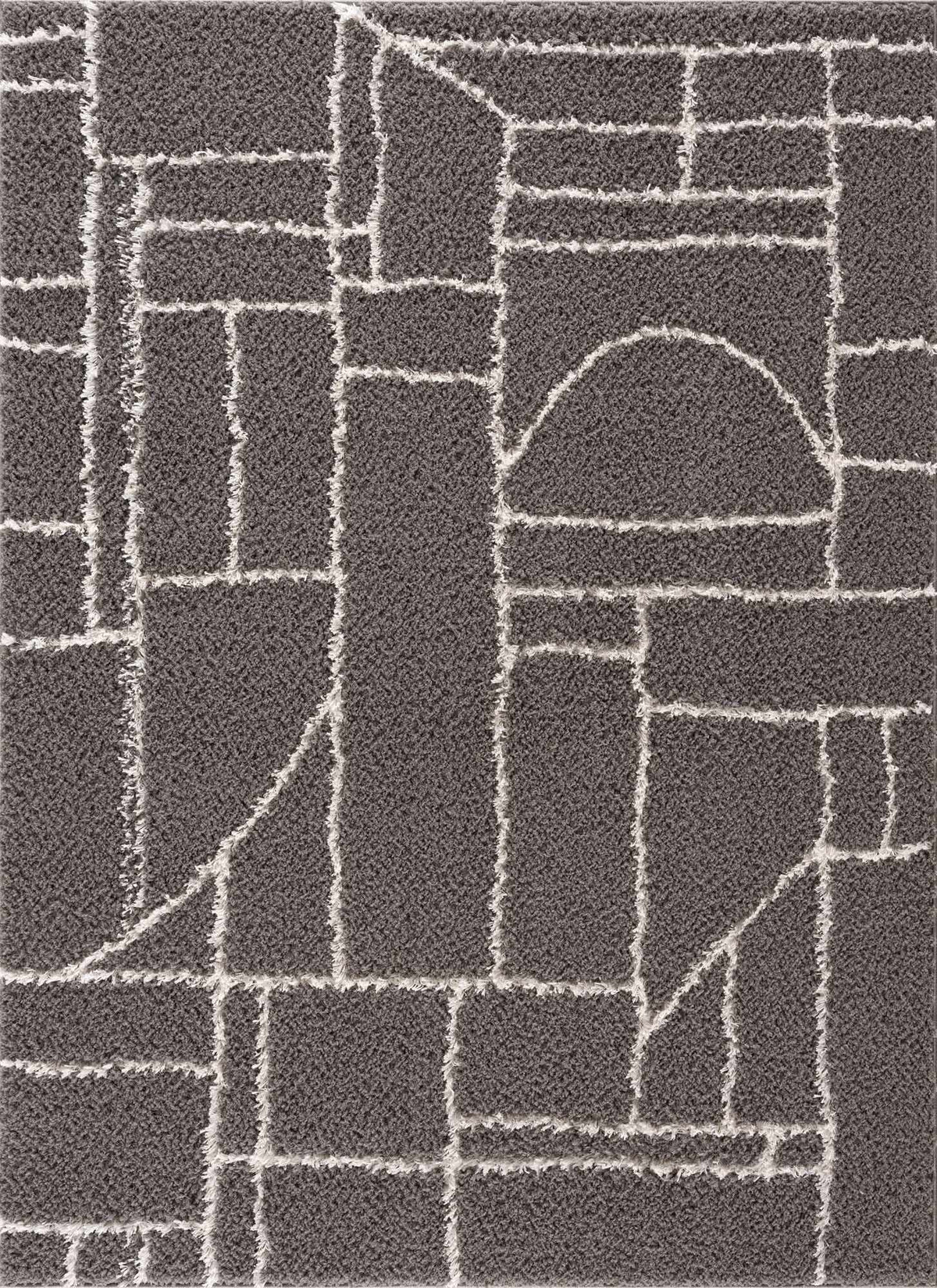 Hauteloom Andia HMSGANDIAA3 Gray Machine Made Polyester Rug