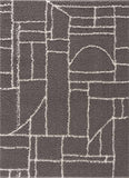 Hauteloom Andia HMSGANDIAA3 Gray Machine Made Polyester Rug