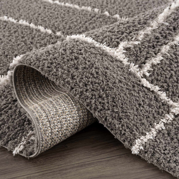 Hauteloom Andia HMSGANDIAA3 Gray Machine Made Polyester Rug