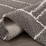Hauteloom Andia HMSGANDIAA3 Gray Machine Made Polyester Rug