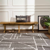 Hauteloom Andia HMSGANDIAA3 Gray Machine Made Polyester Rug