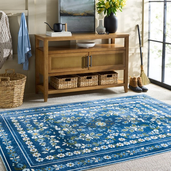 safavieh clearance martha stewart washable msrw179m dark blue rug