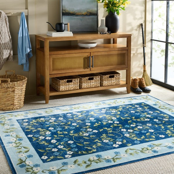 safavieh clearance martha stewart washable msrw195m dark blue rug