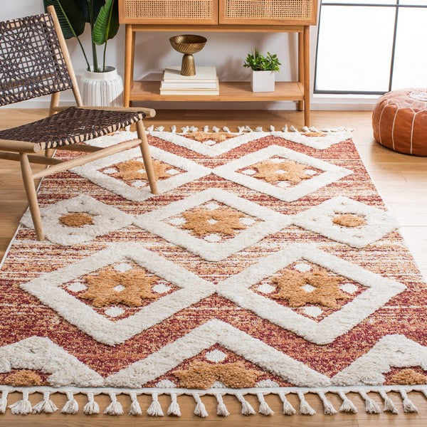 Safavieh Clearance Moroccan Tassel Shag MTS664P Rust Rug – Rugs Done Right