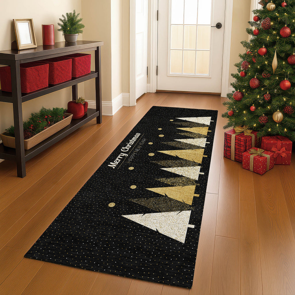 dalyn merry bright my11 black rug