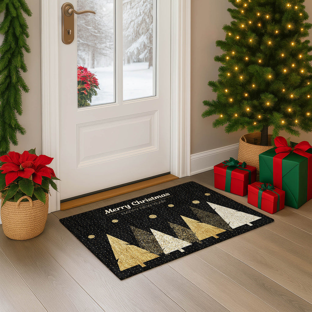 dalyn merry bright my11 black rug