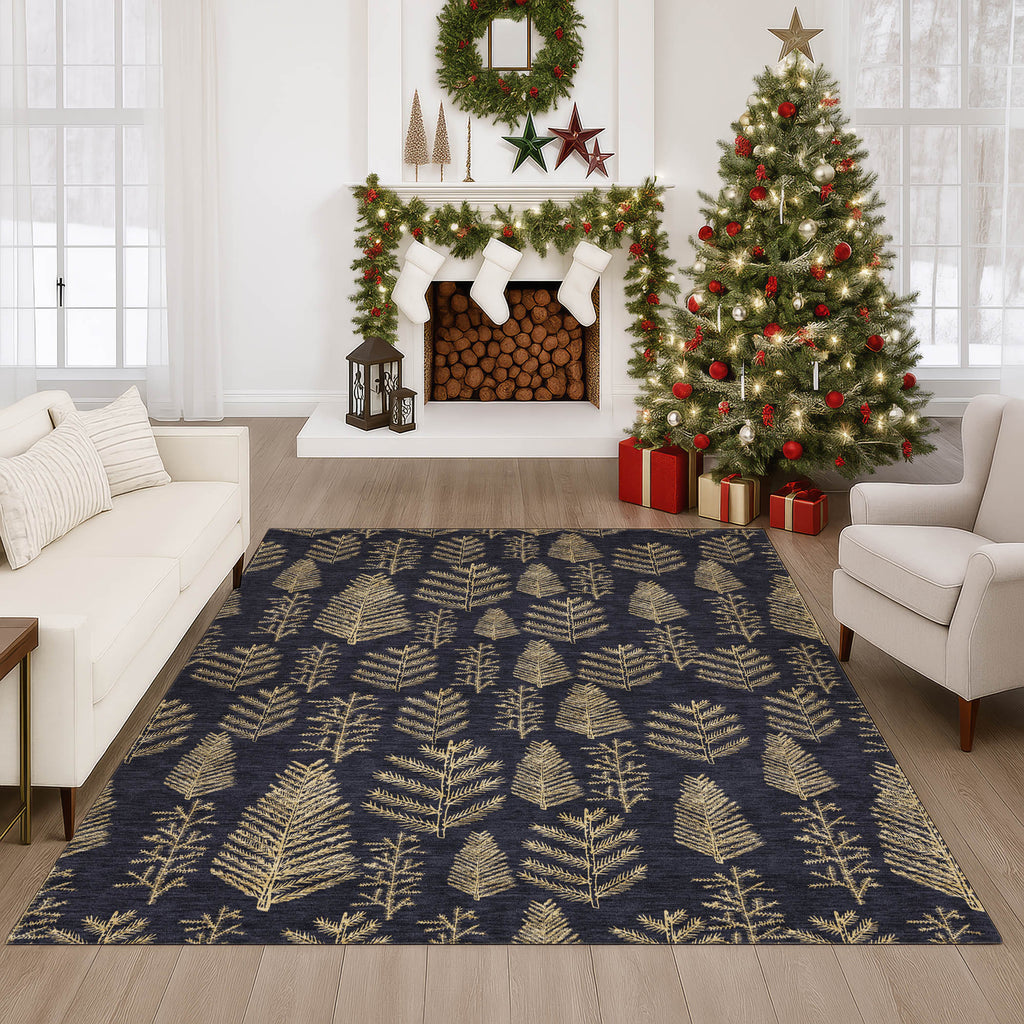 dalyn merry bright my21 black rug