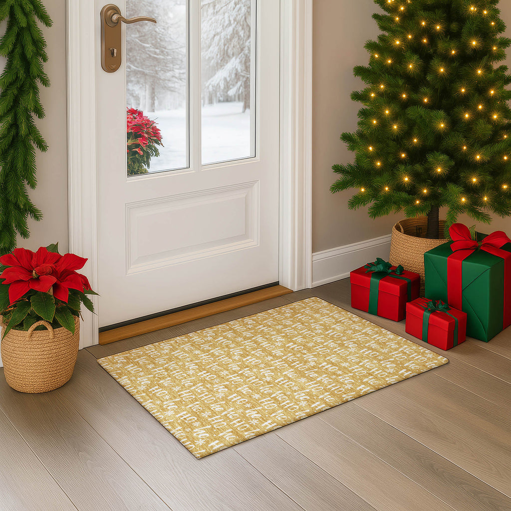 dalyn merry bright my22 gold rug