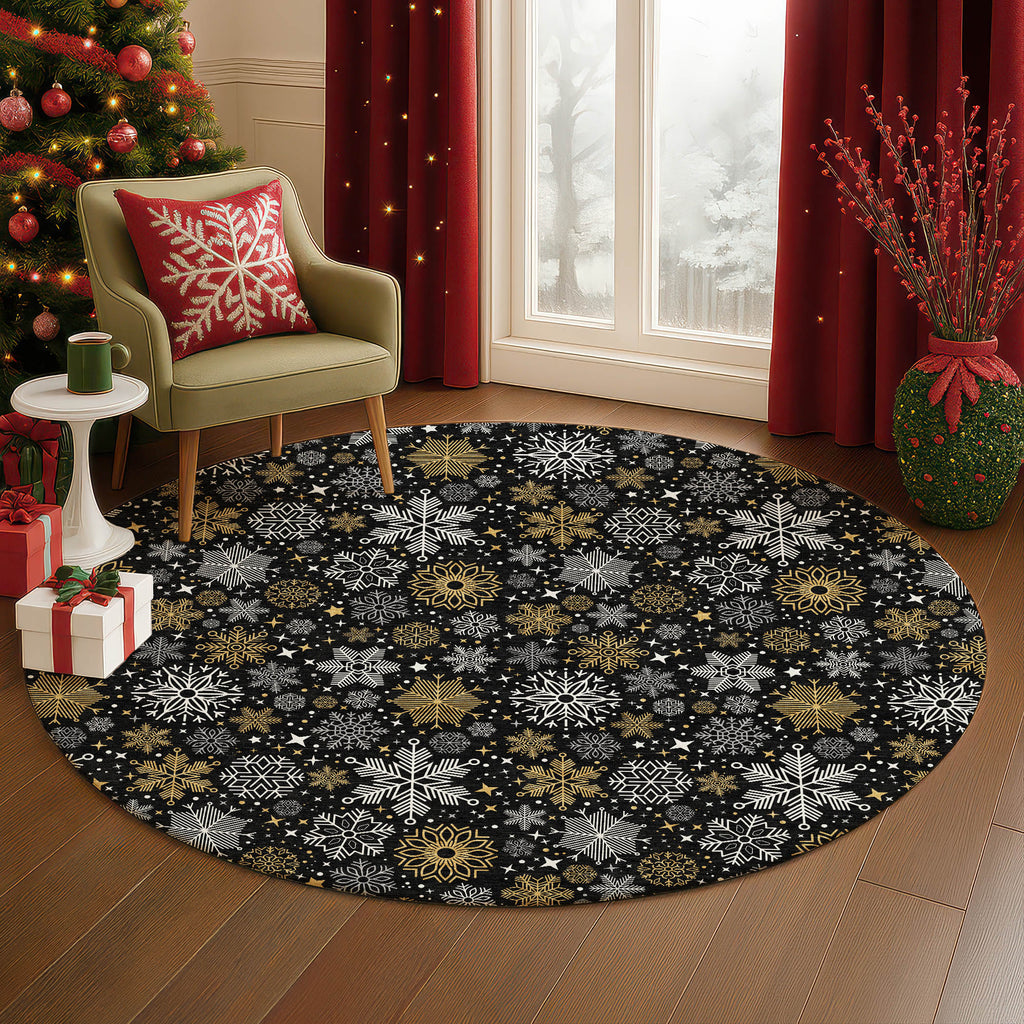 dalyn merry bright my25 black rug