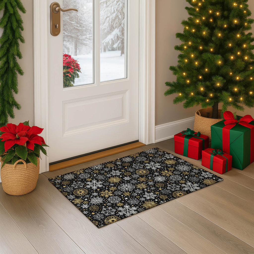 dalyn merry bright my25 black rug