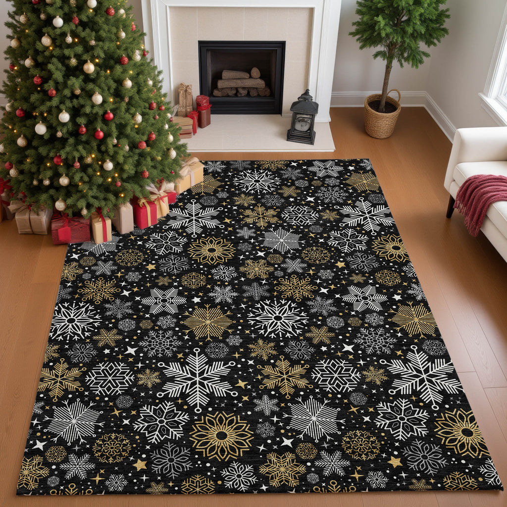 dalyn merry bright my25 black rug
