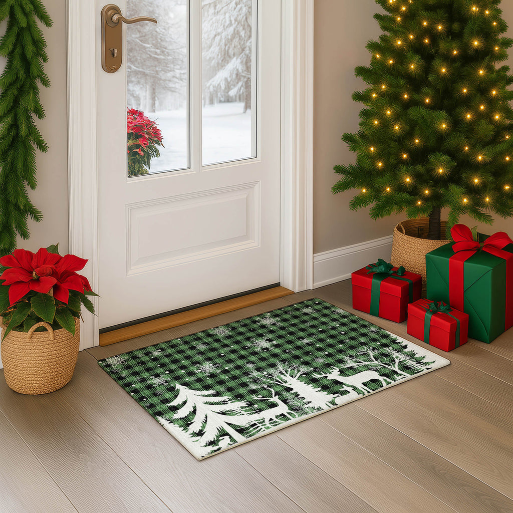 dalyn merry bright my26 green rug