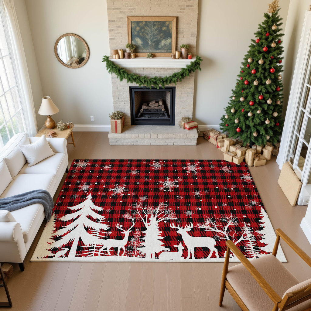 dalyn merry bright my26 red rug