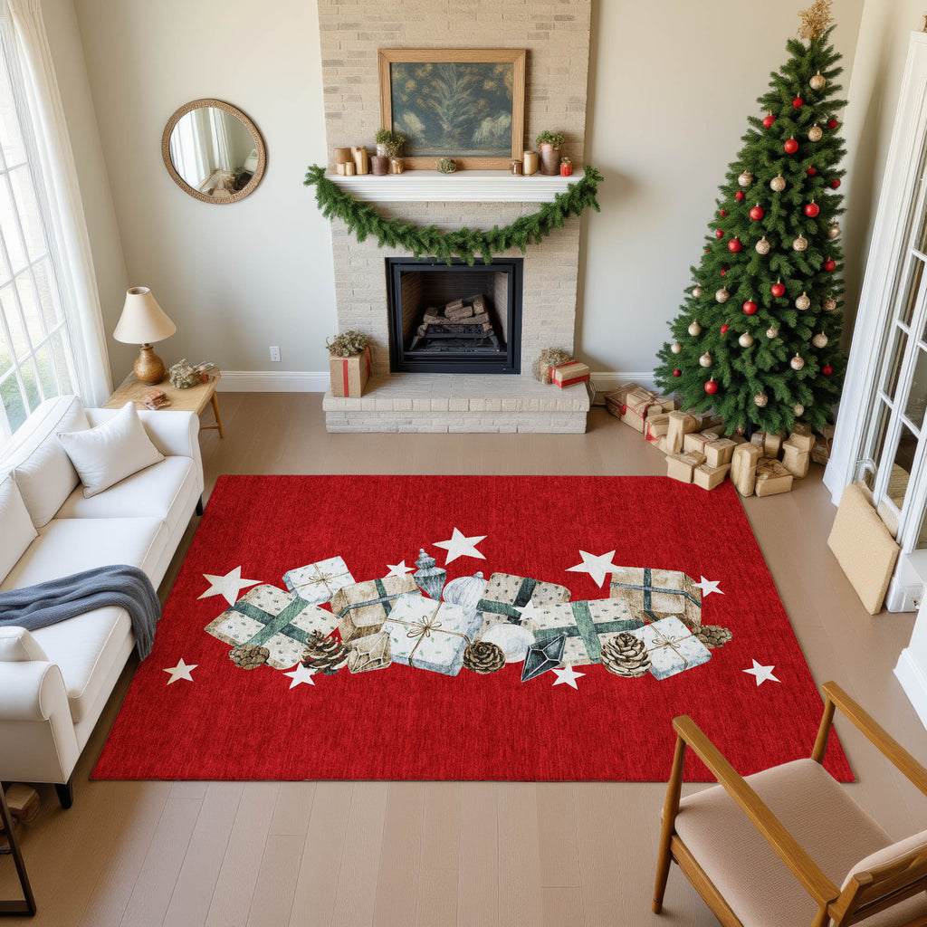 dalyn merry bright my27 red rug