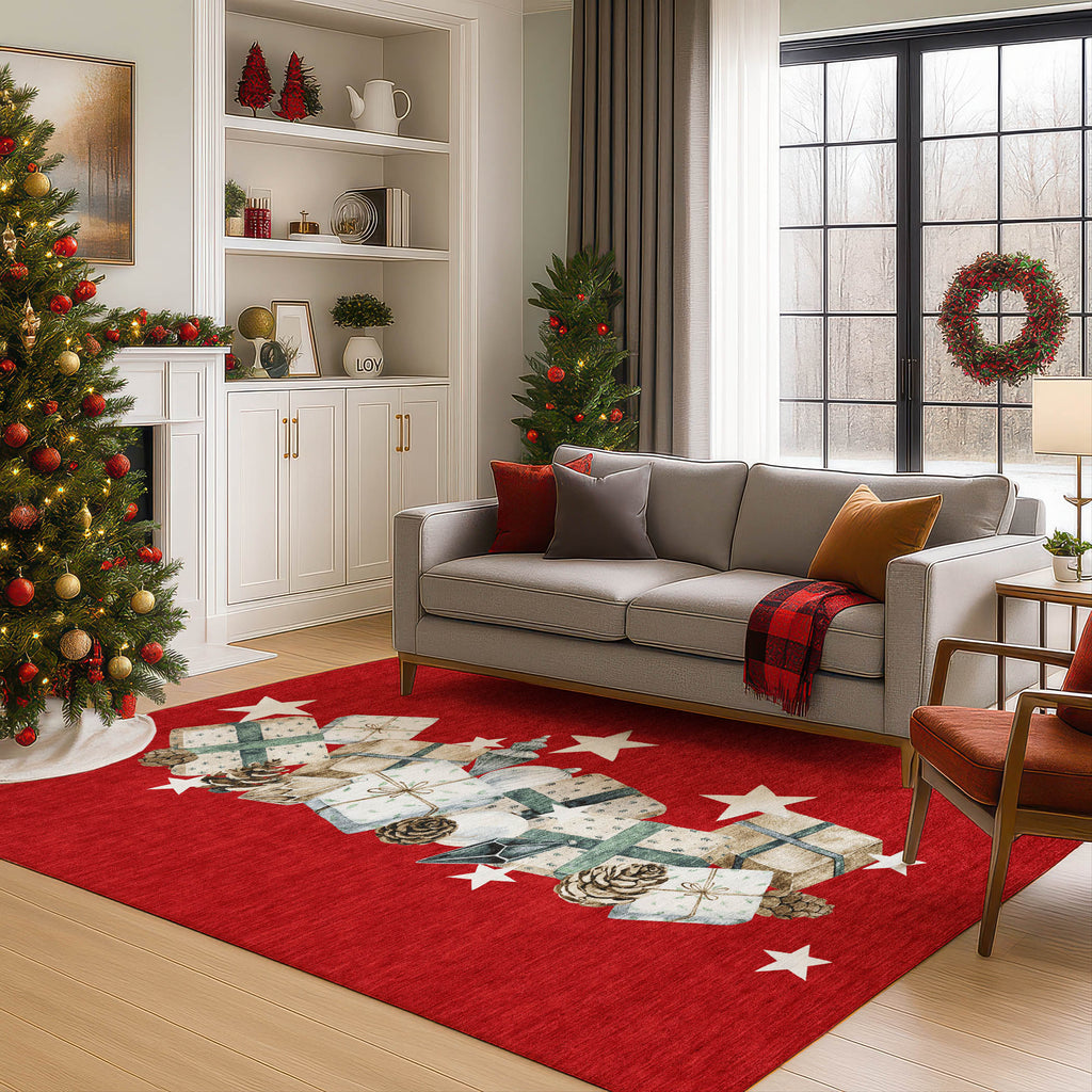 dalyn merry bright my27 red rug