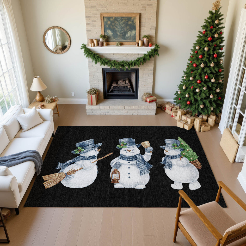 dalyn merry bright my28 black rug