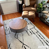 Hauteloom Maguyam MAGU Black Machine Made Polyester Rug