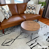 Hauteloom Maguyam MAGU Black Machine Made Polyester Rug