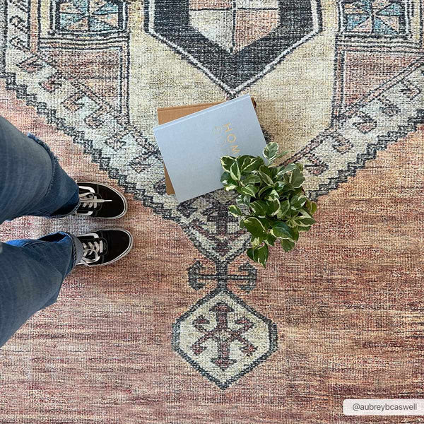 Hauteloom Medinah MDNDK Dark Brown Machine Made Chenille-Polyester Rug