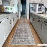 Hauteloom Mignon MIG Charcoal Machine Made Chenille-Polyester Rug