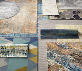 Hauteloom Deatsville DEA Navy Hand Tufted Wool Rug