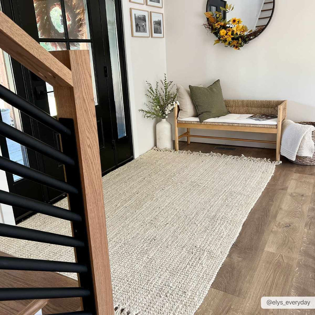 Hauteloom Senneterre SENN Cream Woven/Flatwoven Jute Rug