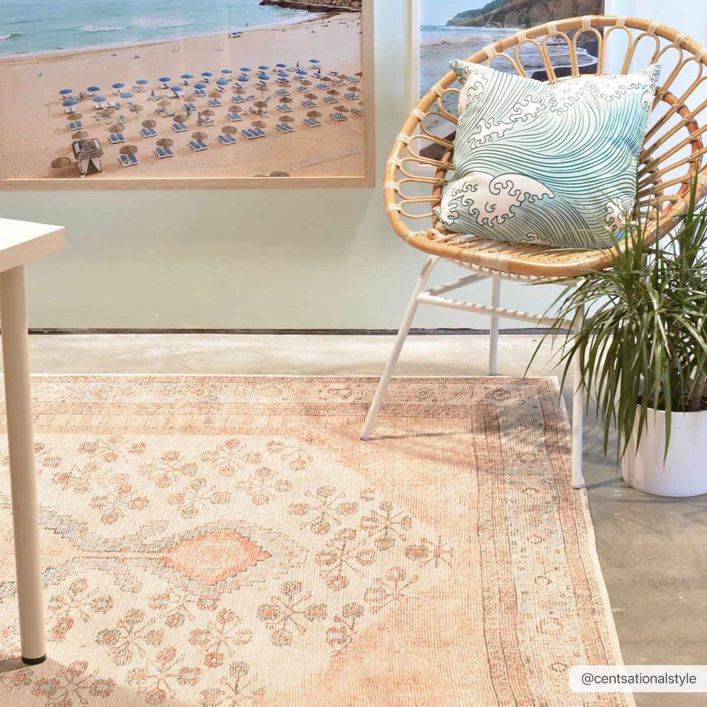 Hauteloom Moora MRPA Aqua Machine Made Chenille-Polyester Rug
