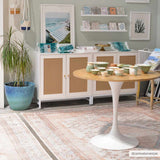Hauteloom Moora MRPA Aqua Machine Made Chenille-Polyester Rug
