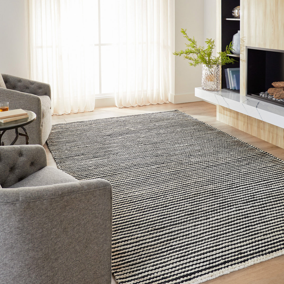 lavin ganges n5028 black rug