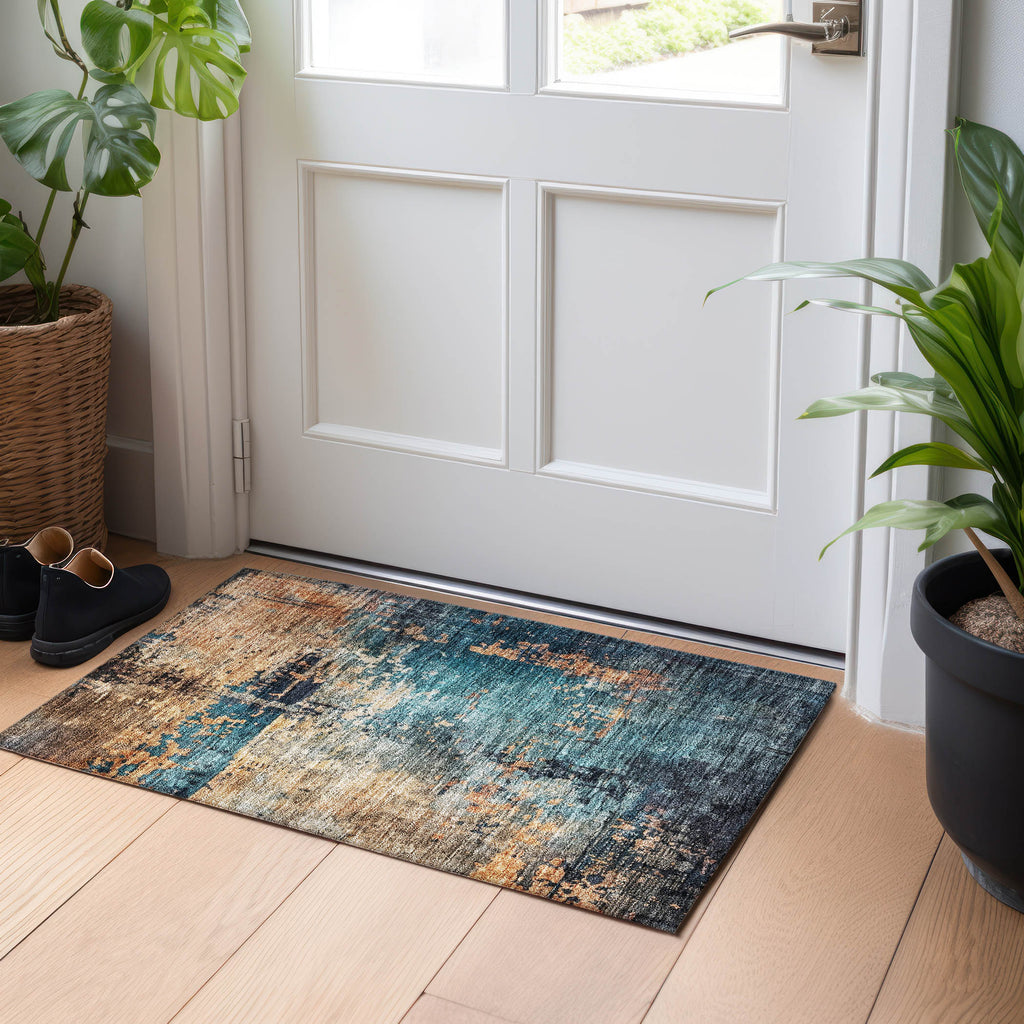 dalyn nouveau nv14 teal rug