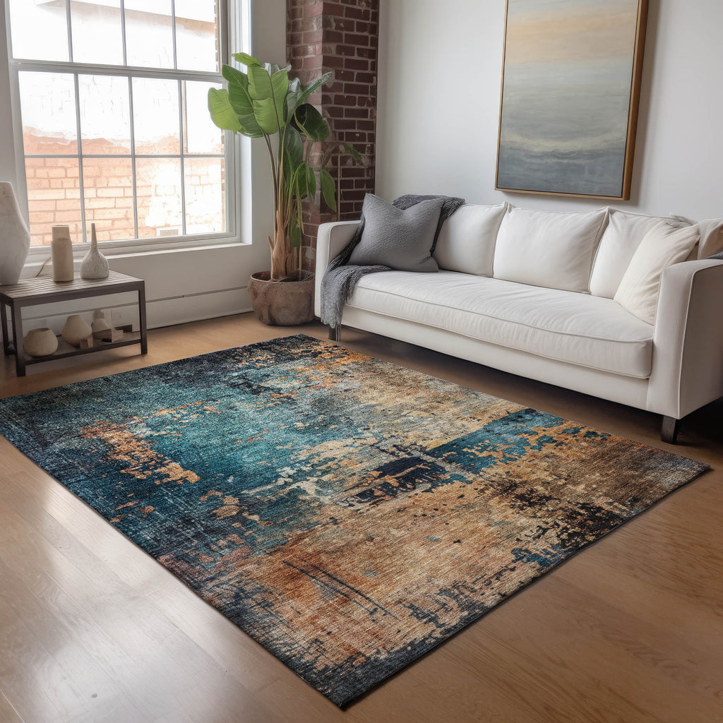 dalyn nouveau nv14 teal rug