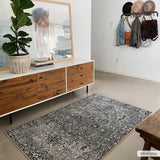 Hauteloom Matangad MTN Charcoal Machine Made Polyester Rug