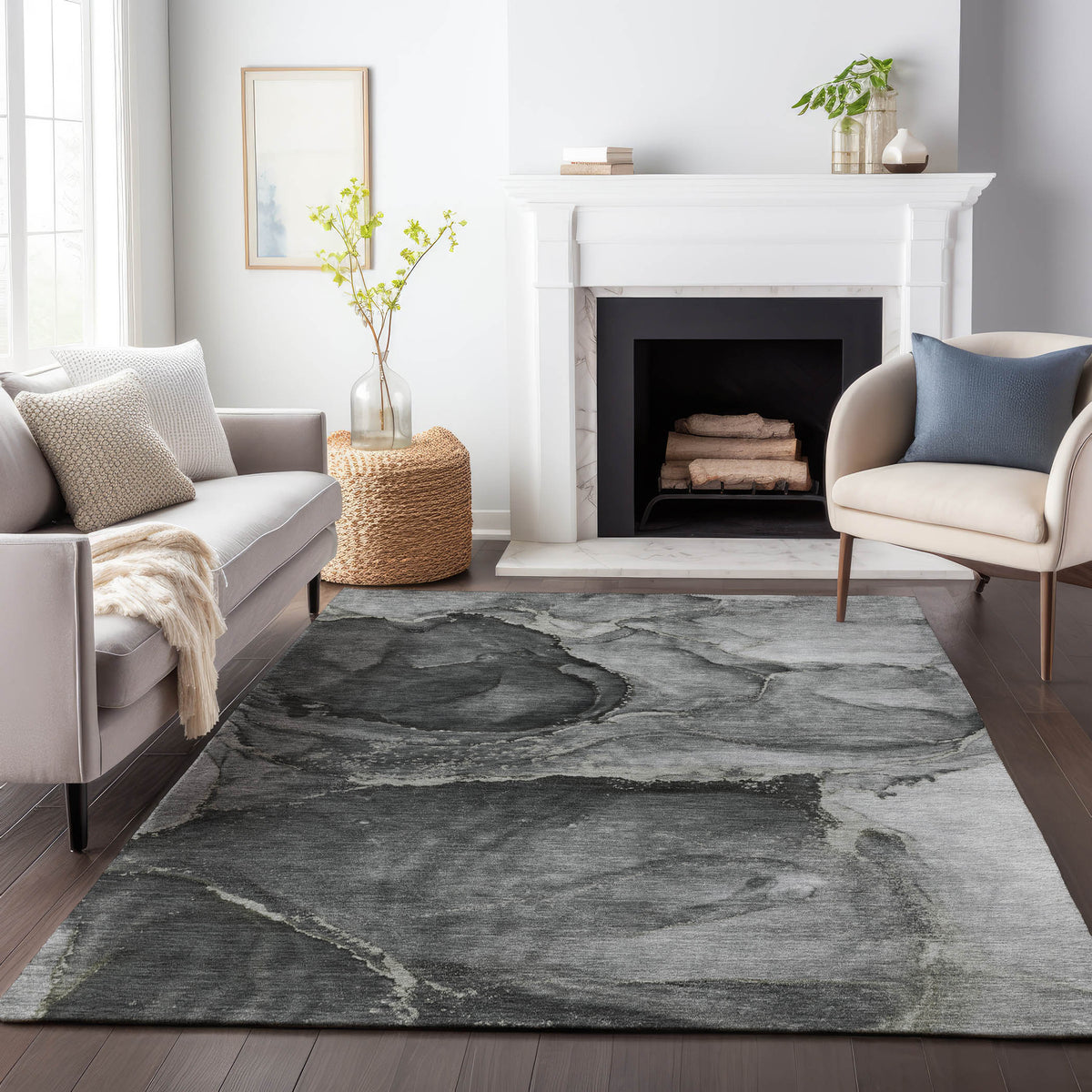 dalyn odyssey oy14 charcoal rug
